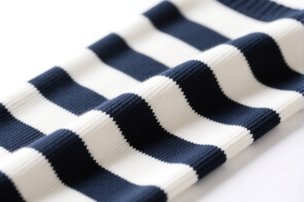 Striped pattern synthetic knitted fabric