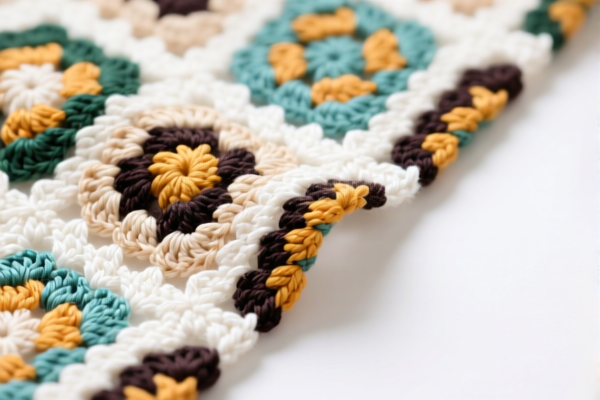 Printed synthetic crocheted fabric