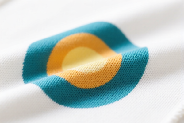 Printed synthetic knitted fabric (for garments)