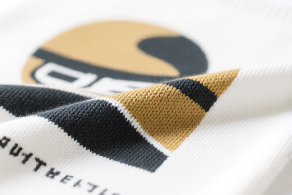 Printed synthetic knitted fabric (for home textiles)