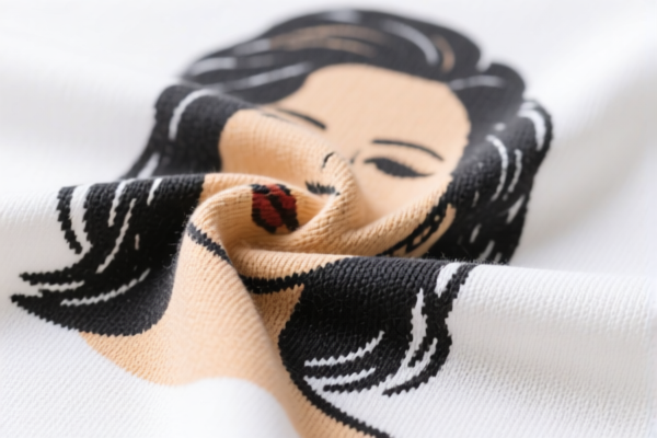 Printed synthetic knitted fabric (for industrial use)