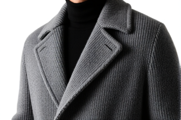 Men's knitted polyester overcoat