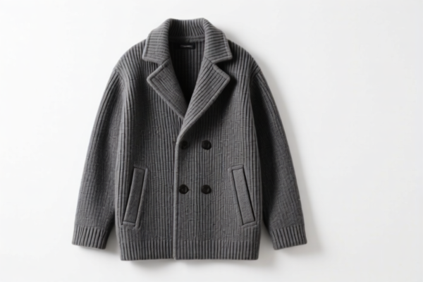 Men's knitted short overcoat