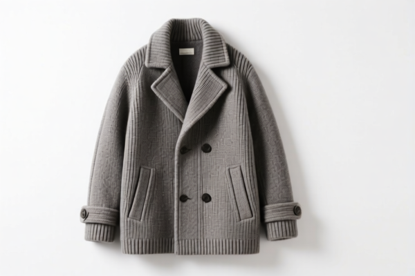 Men's knitted short overcoat