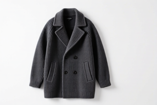 Men's knitted short overcoat