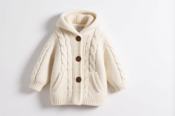 Girls' Knitted Warm Coat