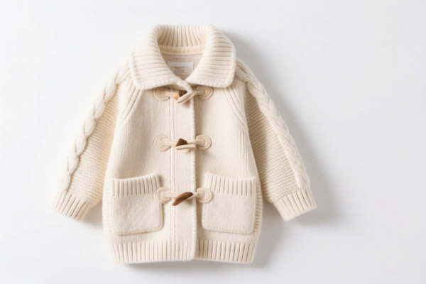 Girls' Knitted Warm Coat