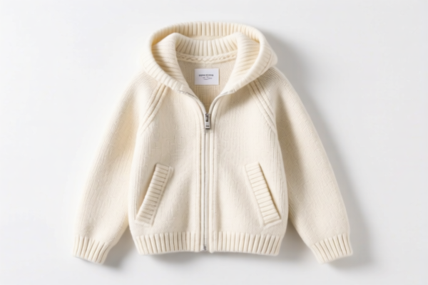 Girls' knitted windproof jacket