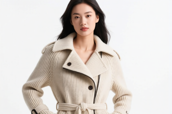Women's knitted windbreaker