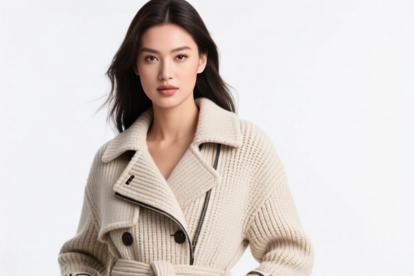 Women's knitted windbreaker