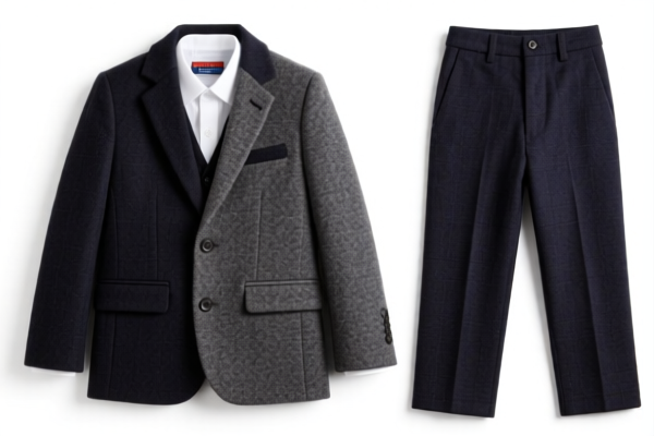 Boys' Synthetic Fiber Blended Wool Suit Sets