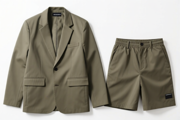 Men's or boys' short suit ensembles (nylon, not swimwear)