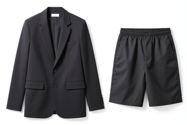 Men's or boys' short suit ensembles (nylon, not swimwear)