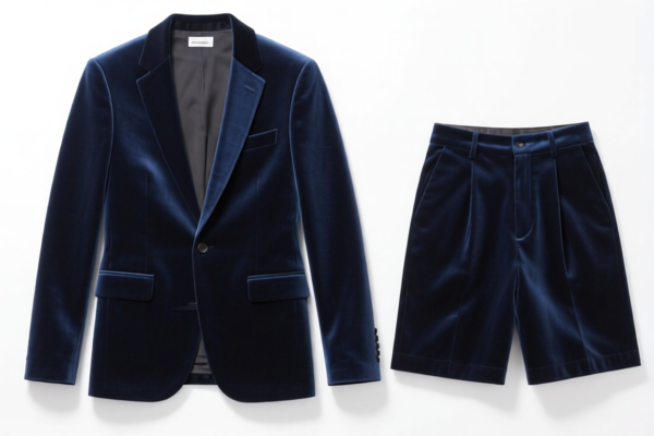 Men's or boys' short suit ensembles (other textile materials, artificial fibers, not swimwear)