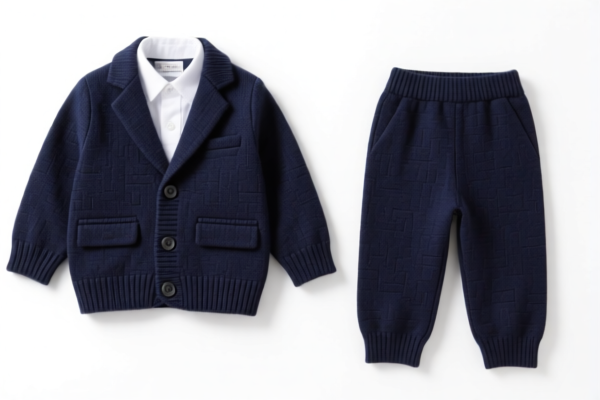 Boys' knitted suit sets (other textile materials)
