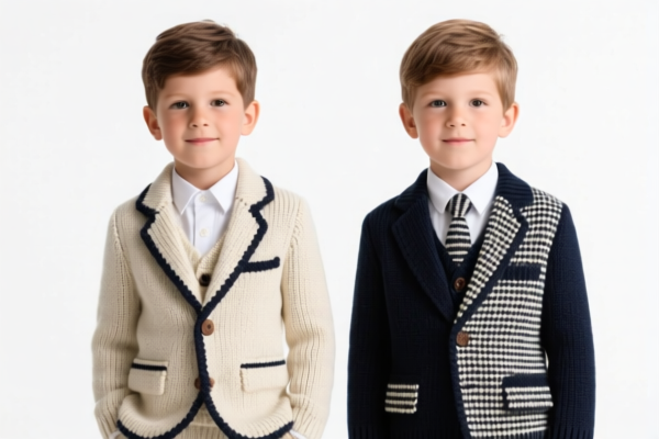 Knitted suits of other textile materials, boys'