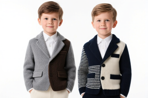 Knitted suits of other textile materials, boys'