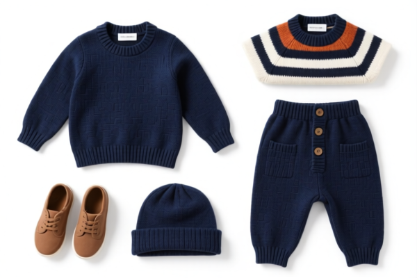 Boys' knitted ensembles of other textile materials