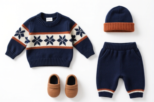 Boys' knitted ensembles of other textile materials