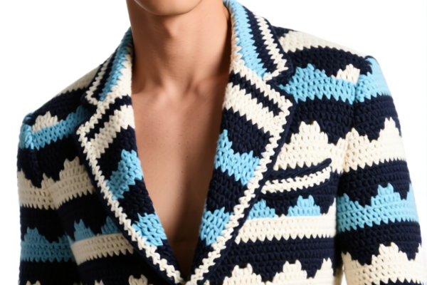 Men's crocheted suit jacket