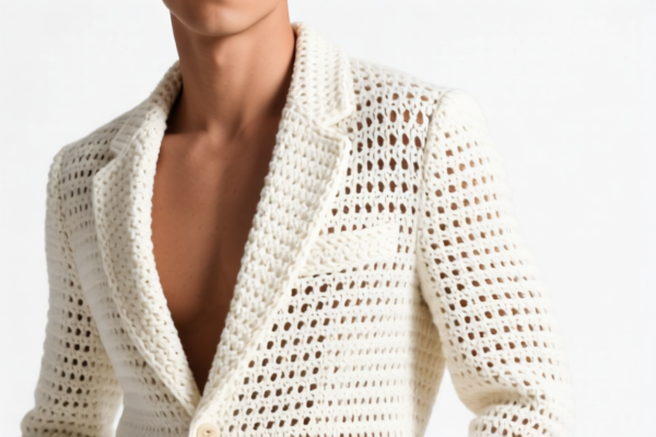 Men's crocheted suit jacket
