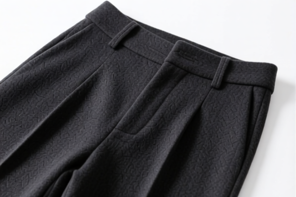 Women's synthetic fiber wool blend trousers