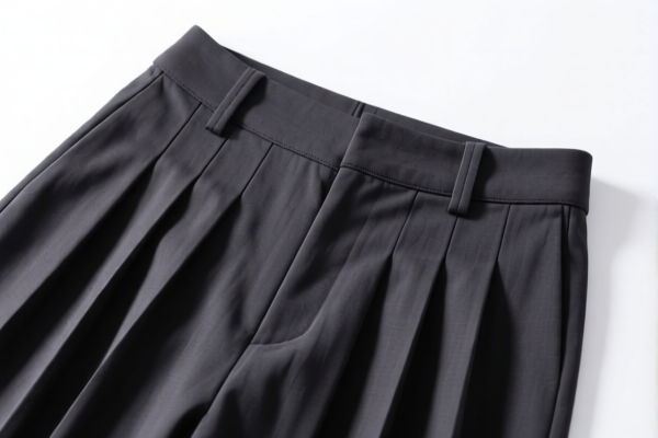 Girls' Synthetic Fiber Pleated Suit Pants