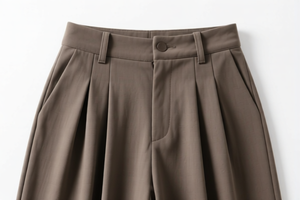 Girls' Synthetic Fiber Pleated Suit Pants