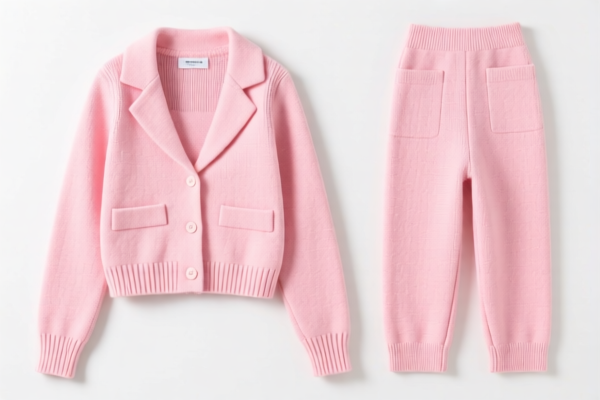 Girls' Synthetic Fiber Knitted Suit Sets