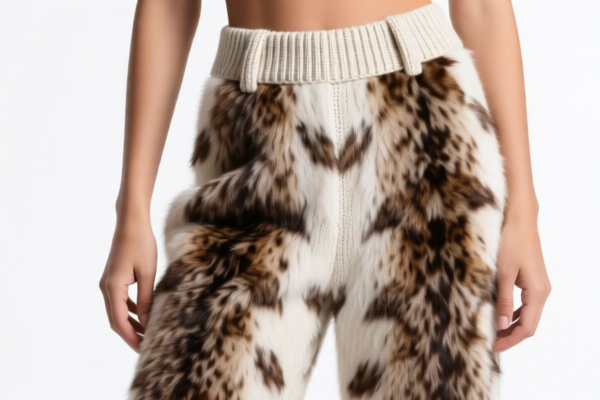 Women's Fine Animal Hair Knitted Ensemble Trousers