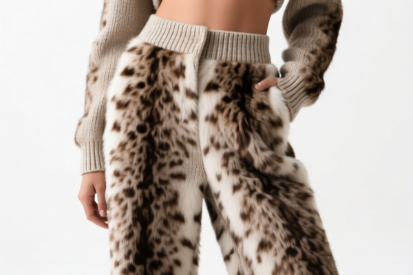 Women's Fine Animal Hair Knitted Ensemble Trousers