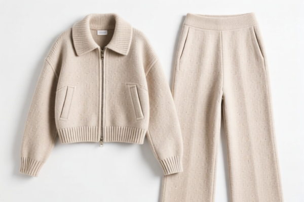Women's Knitted Jacket and Pants Set