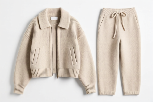 Women's Knitted Jacket and Pants Set