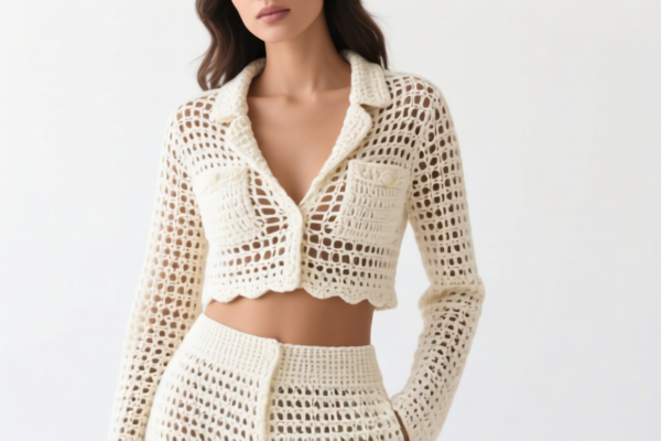 Women's crocheted suits of other textile materials