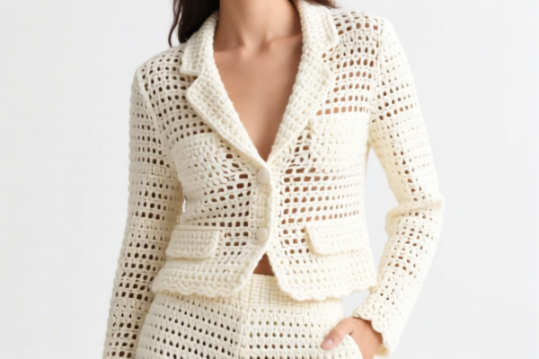 Women's crocheted suits of other textile materials