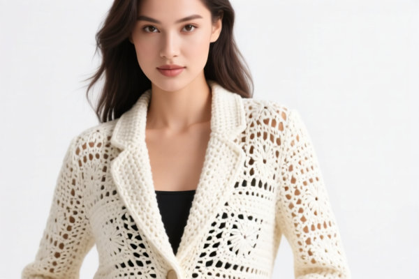 Women's crocheted business blazer