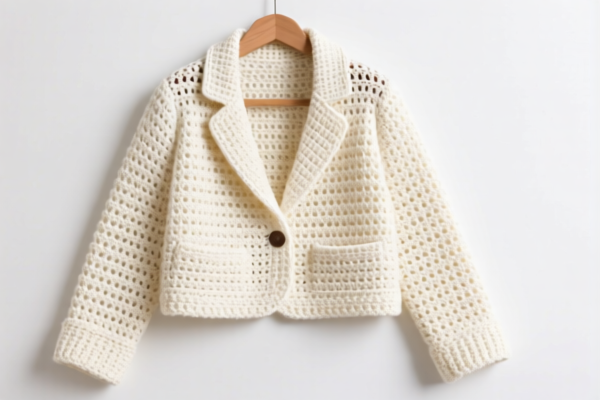 Women's crocheted business blazer