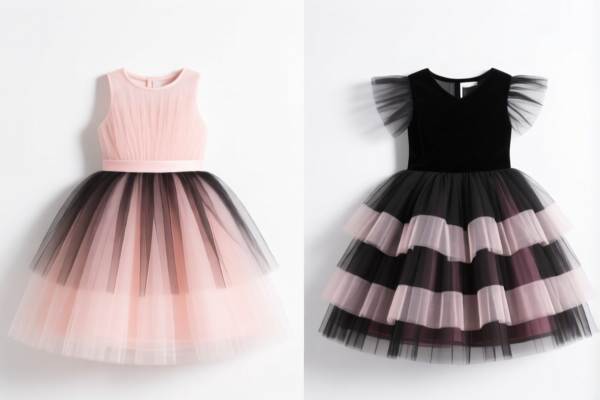 Girls' Artificial Fiber Dresses