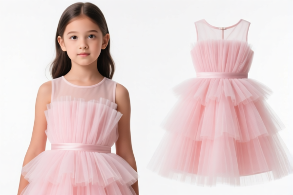 Girls' Artificial Fiber Dresses