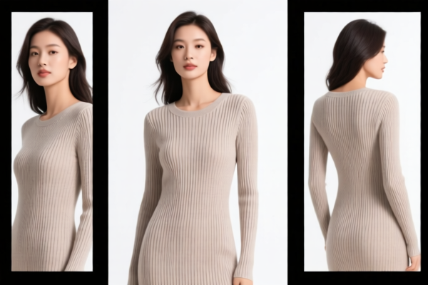 Women's long sleeve knitted dress