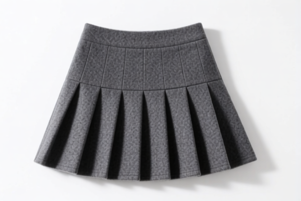 Girls' synthetic fiber wool blend pleated skirts