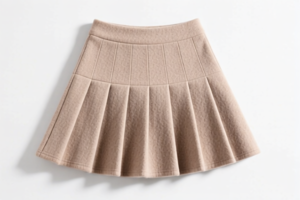 Girls' synthetic fiber wool blend pleated skirts