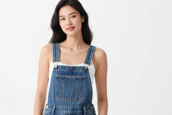 Women's denim bib overalls