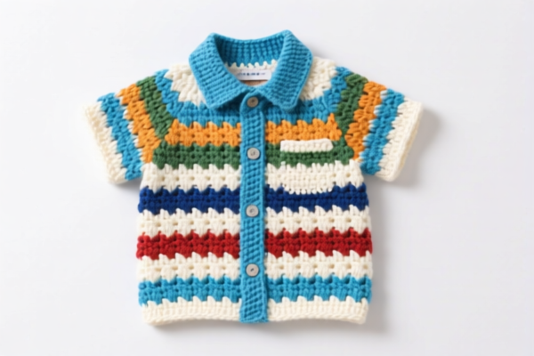 Boys' crocheted shirts of other textile materials