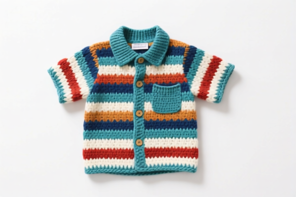 Boys' crocheted shirts of other textile materials