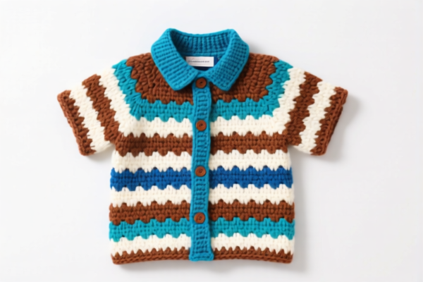 Boys' crocheted shirts of other textile materials