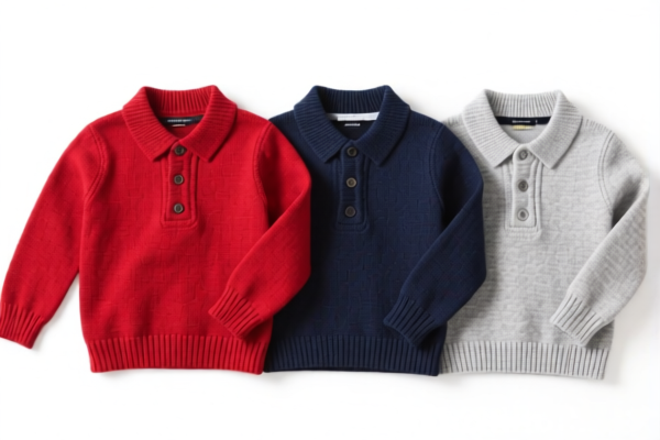 Boys' knitted shirts of other textile materials