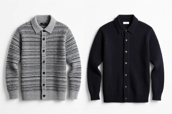 Men's knitted shirts of other textile materials