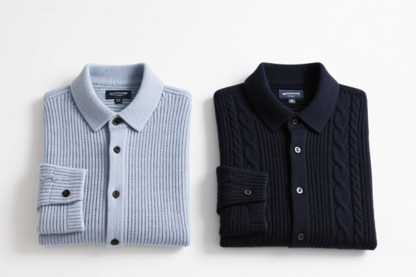 Men's knitted shirts of other textile materials