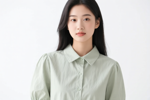 Girls' casual cotton blouse